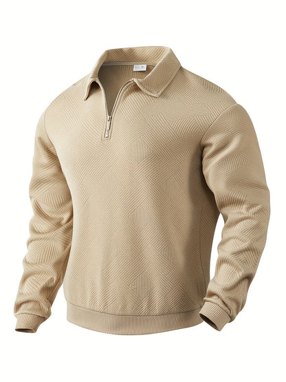 Refined zip-up quart tour sweater for men | Elliot -5