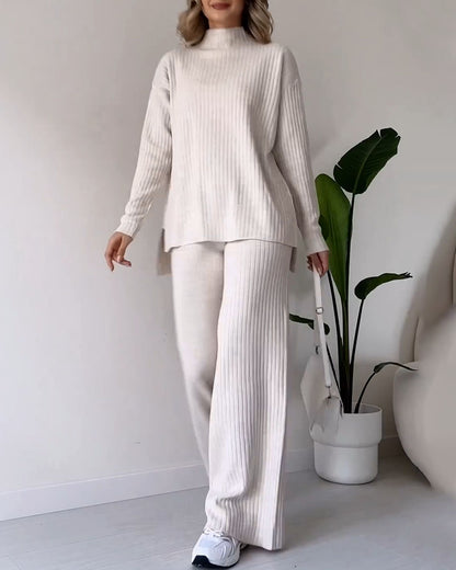 Elegant casual set for women | Ribbed style -8