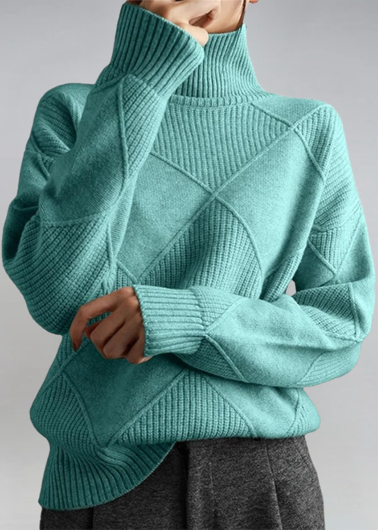 Sweater soft turtleneck for women -9