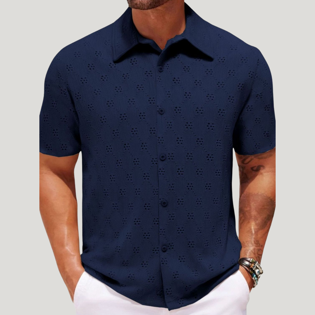 Classic short-sleeve shirt for men -4