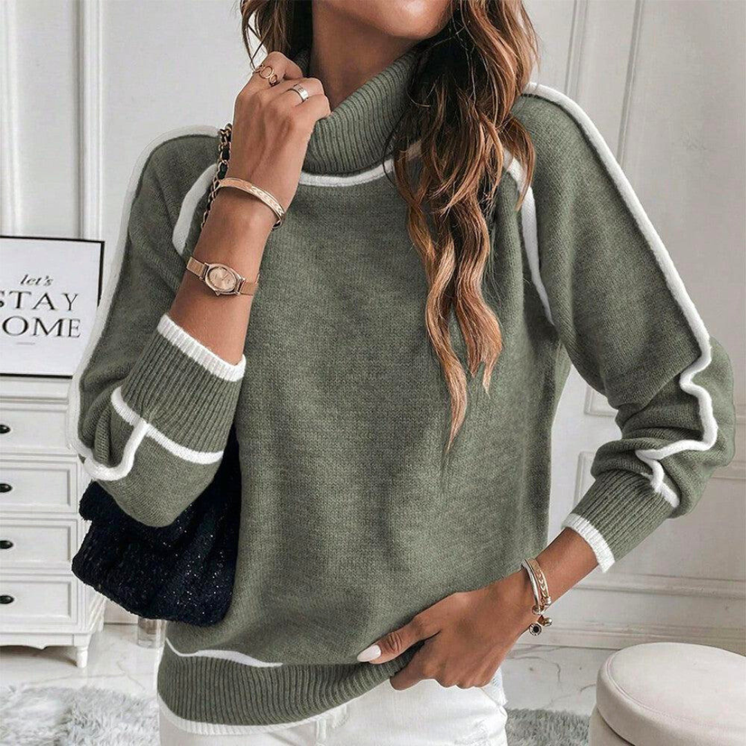 Sweater trendy turtleneck for women | Liana -1