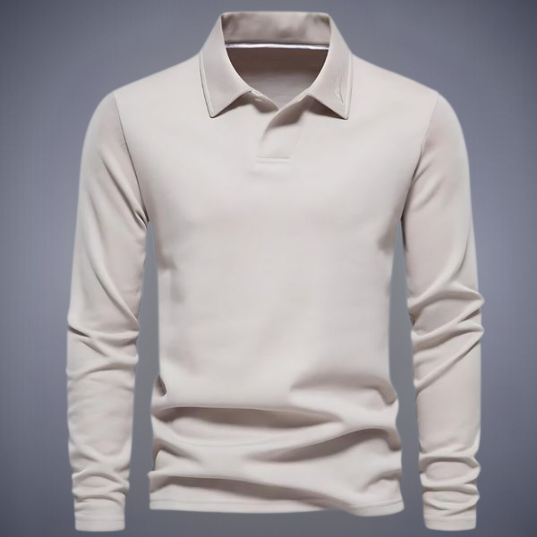 Classic long-sleeve polo for men | Julien -2