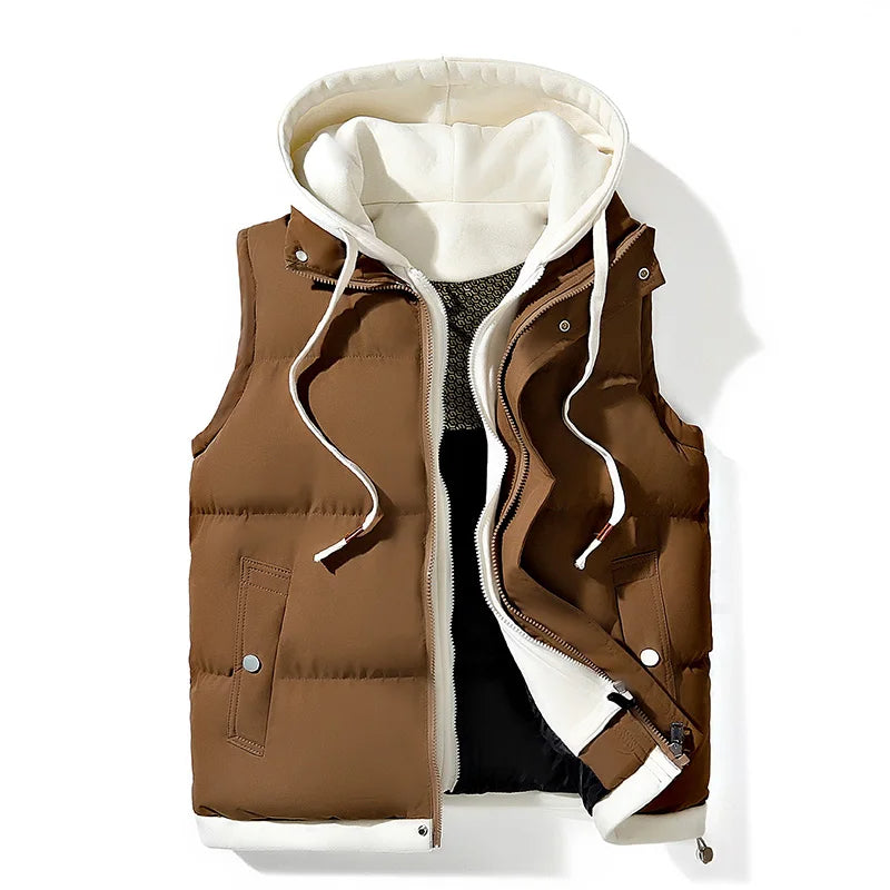 Soft shell hooded puffer everyday gilet for men | Arlo -6