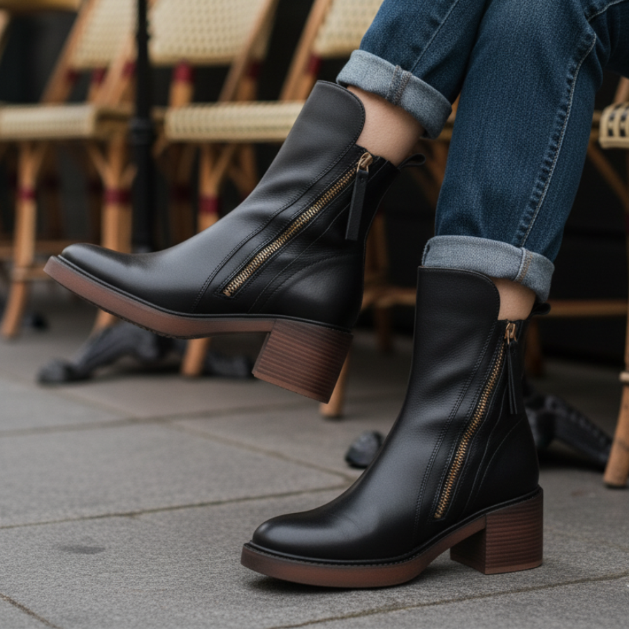 Elegant heeled comfortable boots for women | Marielle -6