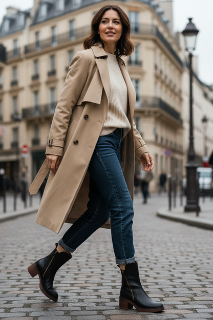 Elegant heeled comfortable boots for women | Marielle -8