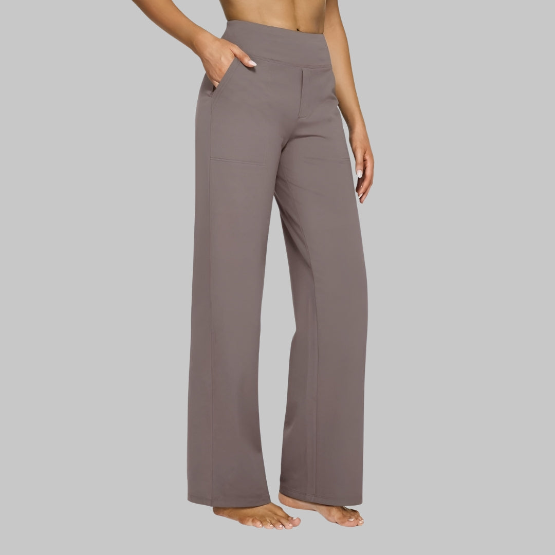 Stretch elegant trousers for women | High waist Comfort -1