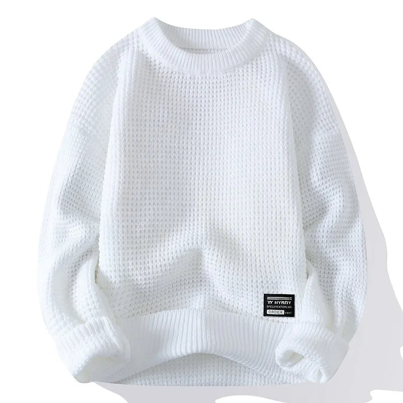 Refined textured sweater for men -5
