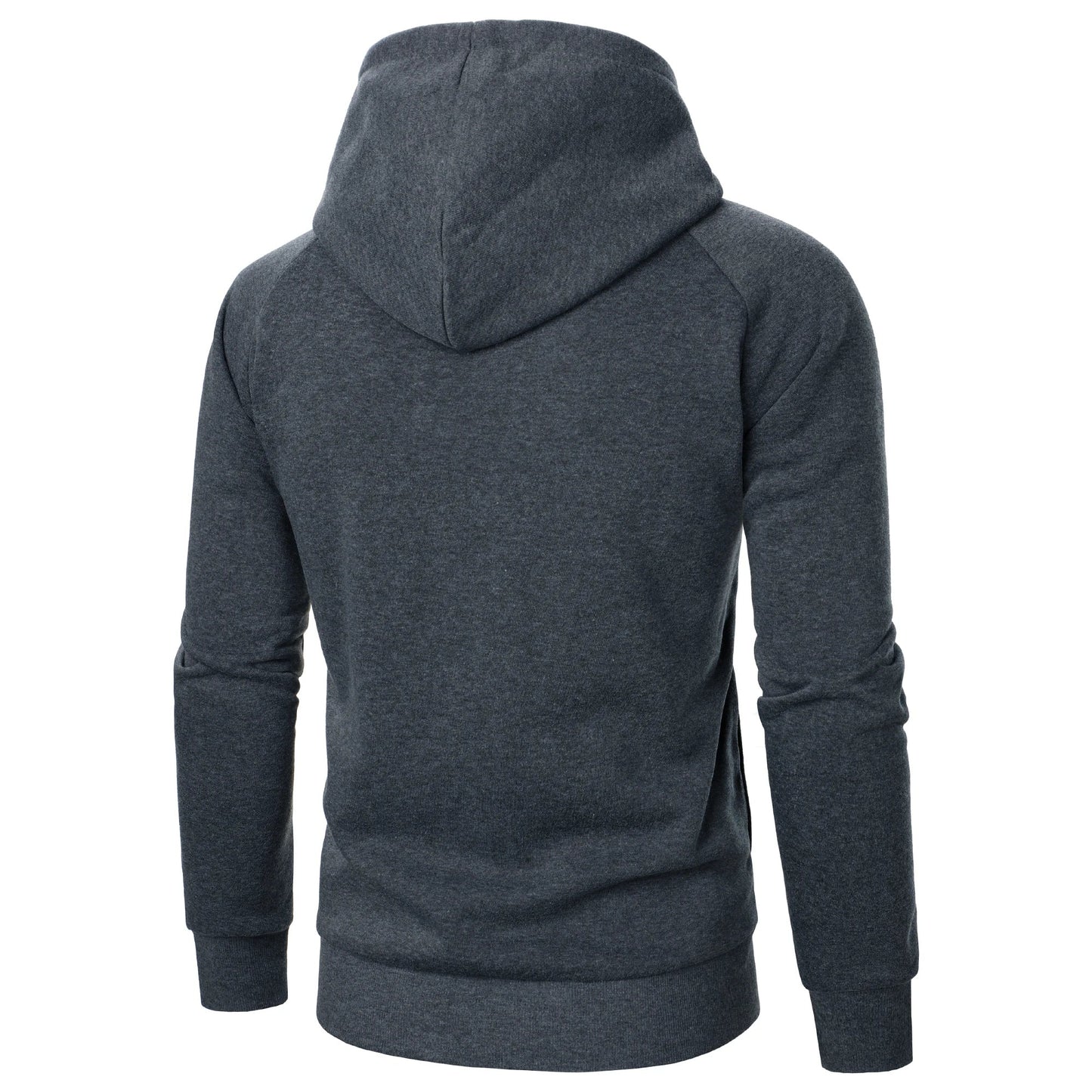 Asymmetric zip sculpted crossover hood hoodie for men | Kaelen -4