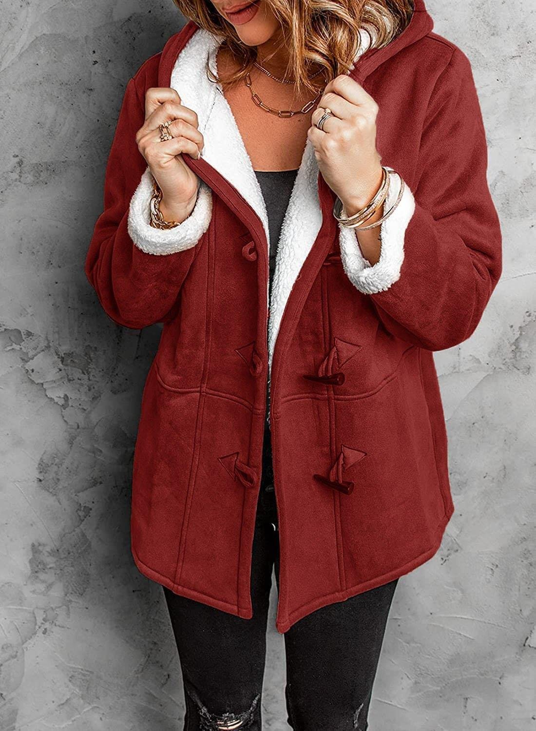 Elegant hooded coat for women -7