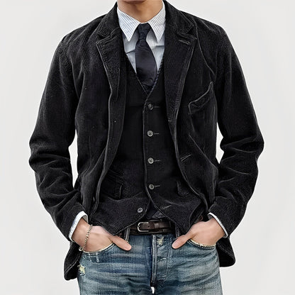 Jacket vest set for men -3
