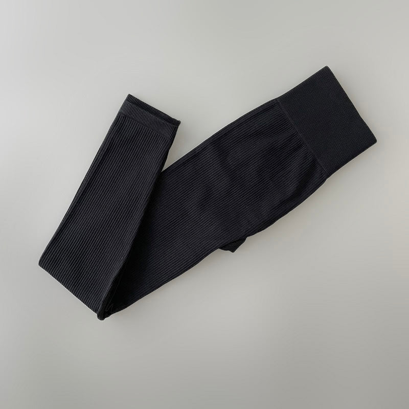 Yoga ribbed high-waisted leggings for women | Marisol -6