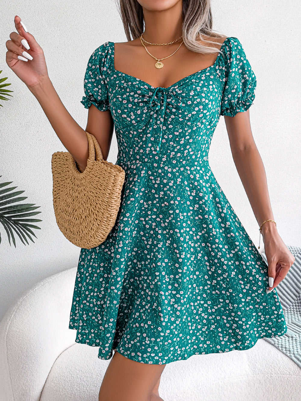 Elegant mini-summer dress for women | Kinsley -4