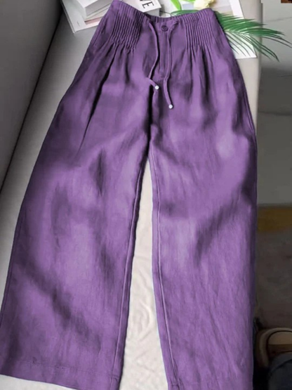 Relaxed wide-leg pants for women | Alina -7