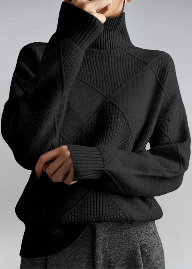 Sweater soft turtleneck for women -5
