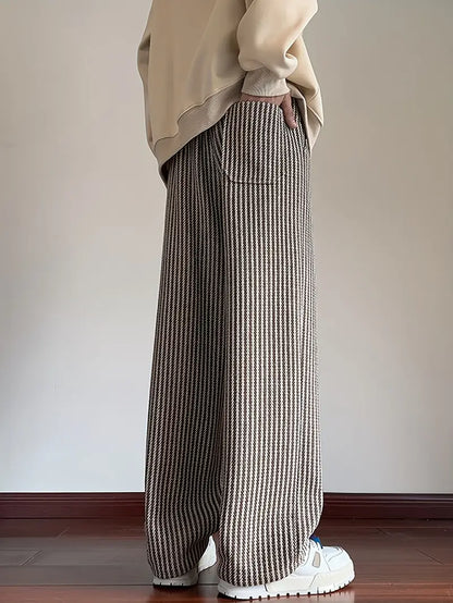 Baggy ribbed drawstring sweatpants for men | Calder -3