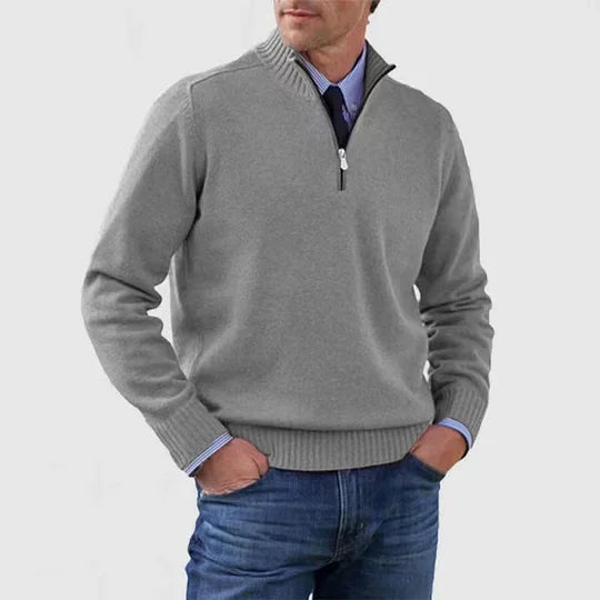 Zip elegant sweater for men | Howard -11