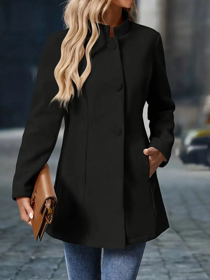 Elegant refined coat for women | Structured cut -11