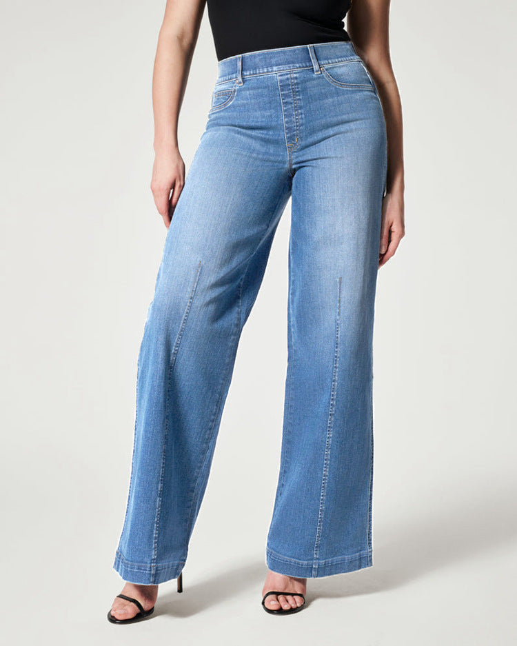Palazzo denim modern trousers for women | Belle -2