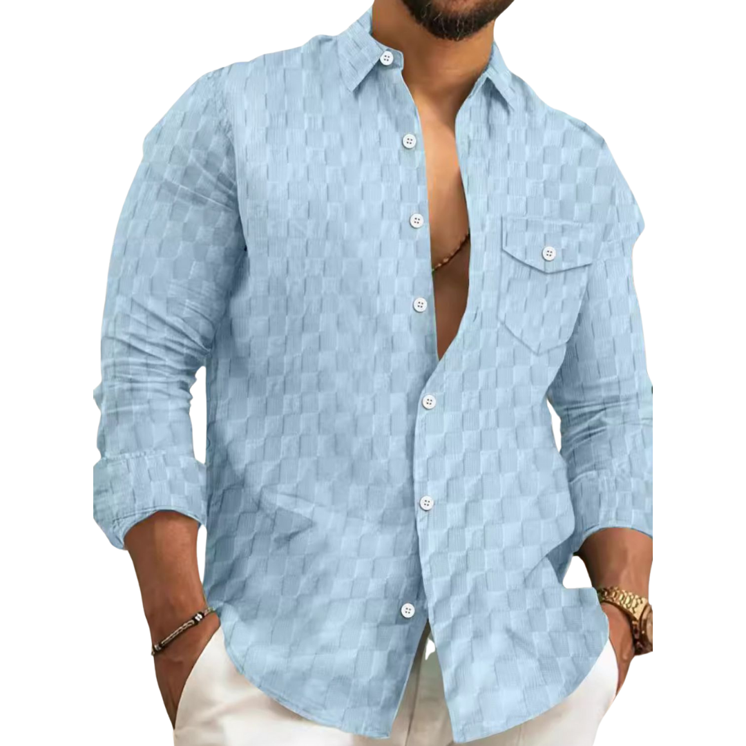 Up textured shirt for men -3
