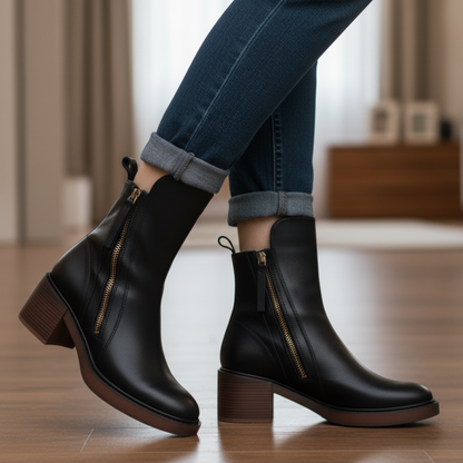 Elegant heeled comfortable boots for women | Marielle -12