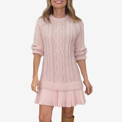 Gaelle elegant dress for women | Sweater mid-thigh -4