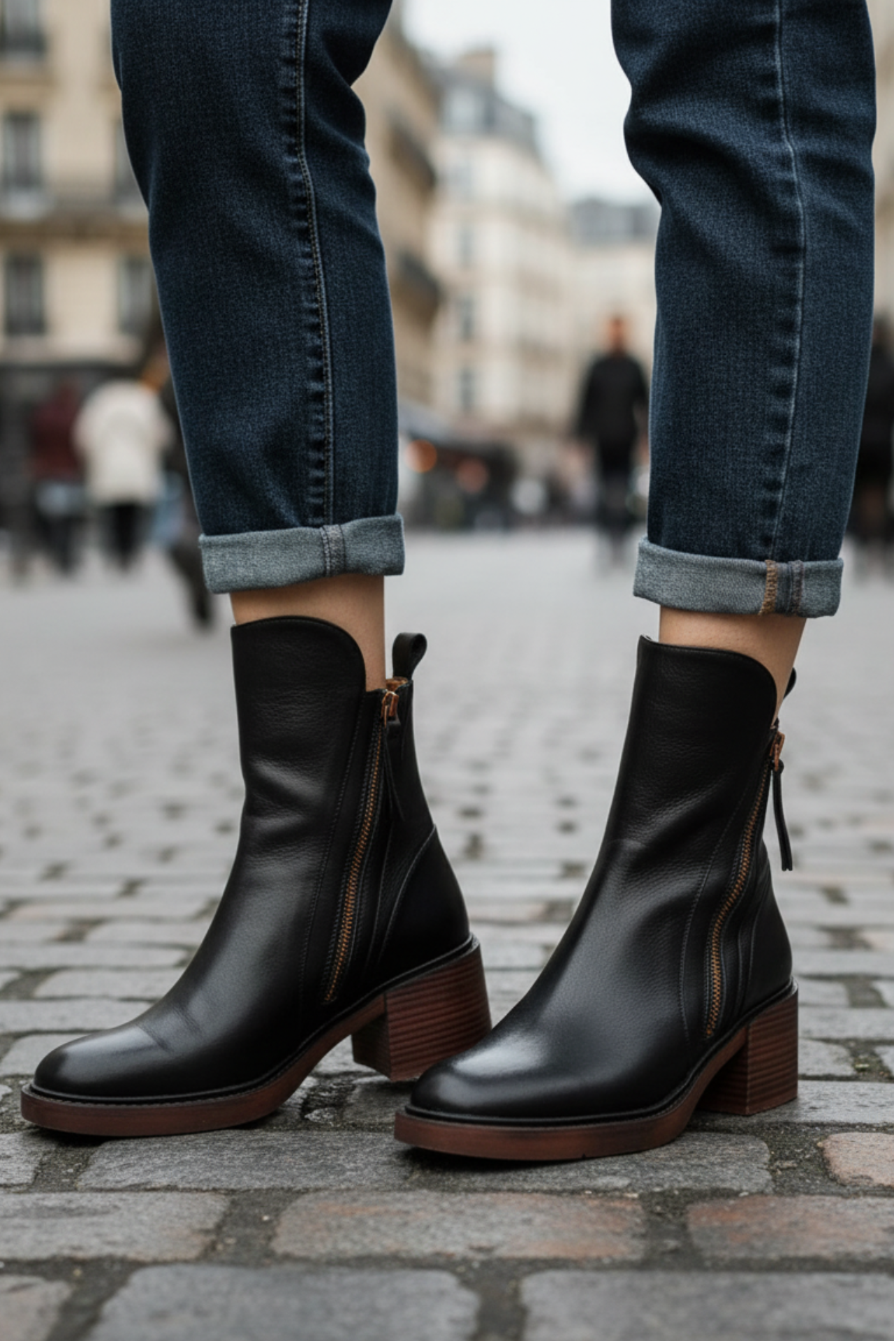 Elegant heeled comfortable boots for women | Marielle -4