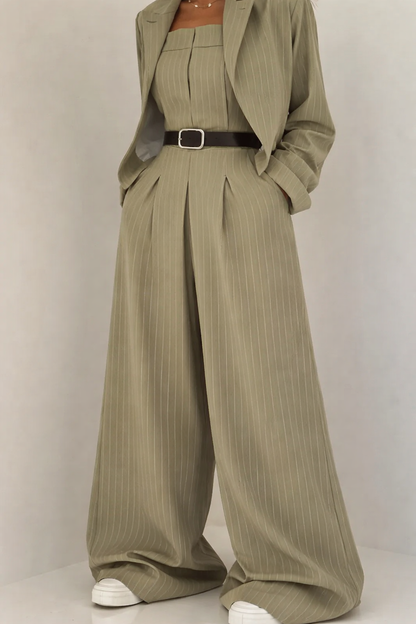 Chic bustier & jacket set jumpsuit for women | Selene -5