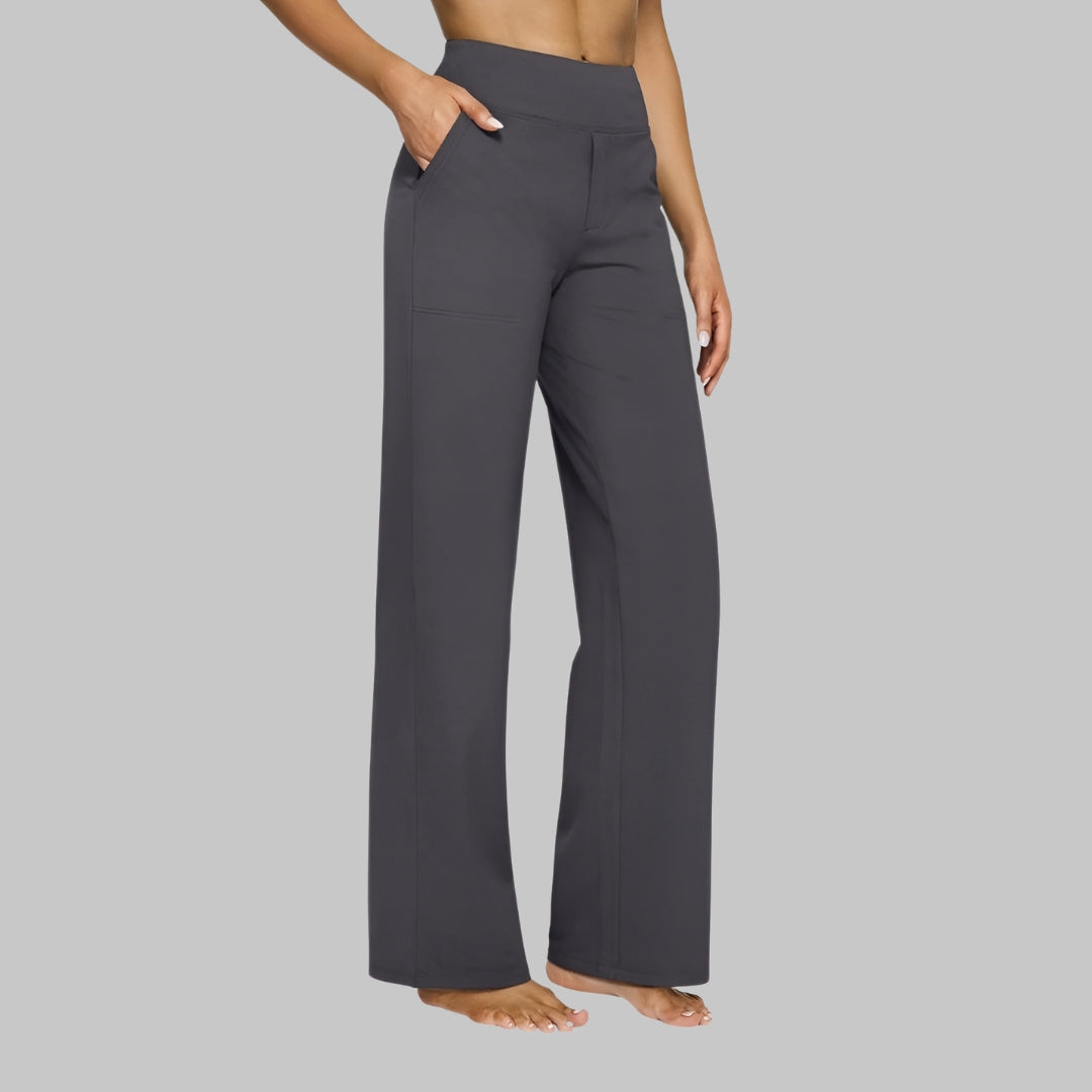 Stretch elegant trousers for women | High waist Comfort -6