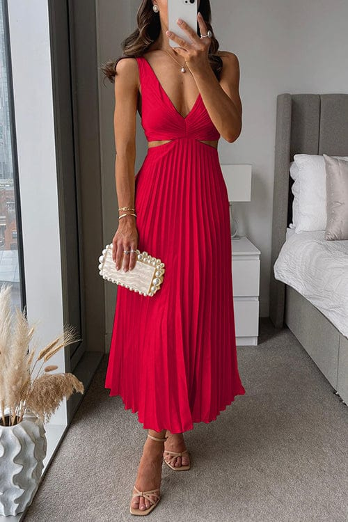 Pleated elegant dress for women | Luna -1