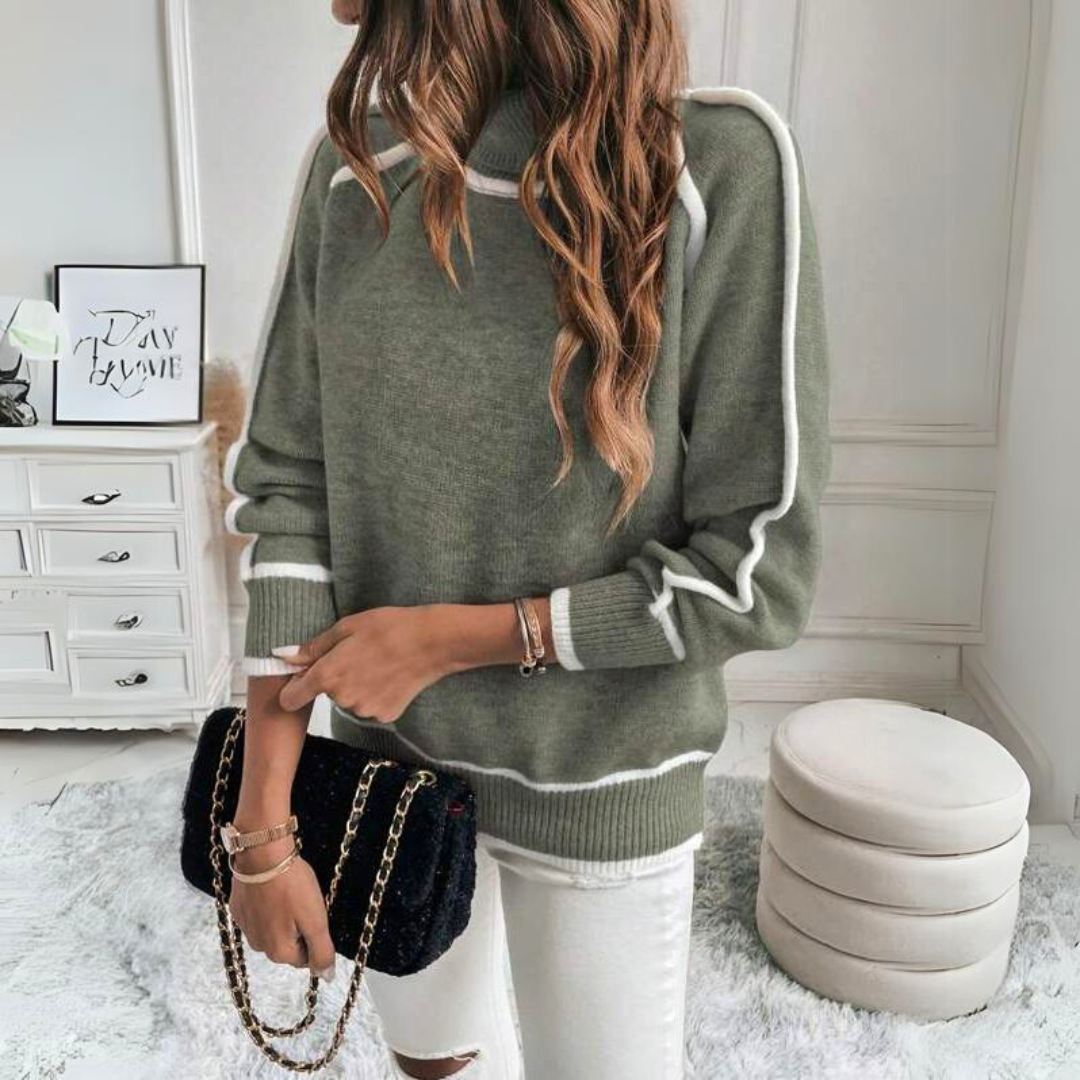 Sweater trendy turtleneck for women | Liana -2