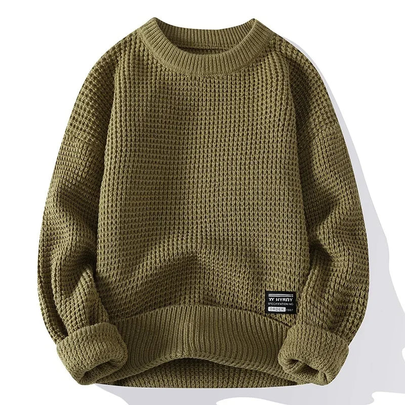 Refined textured sweater for men -3