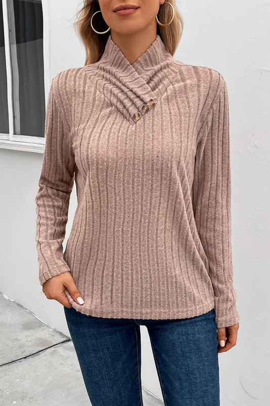 Sweater nerveux pullage knit long-sleeve top for women -1