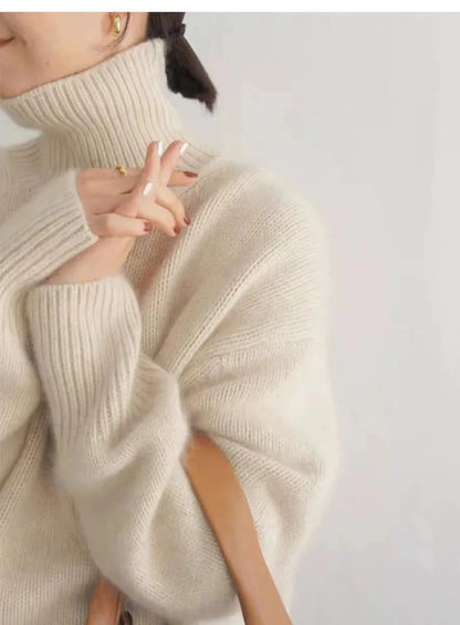 Relaxed sweater oversized fit turtleneck for women | Arden -3