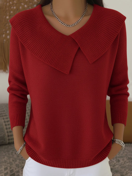 Soft collar winter sweater for women | Elowen -1