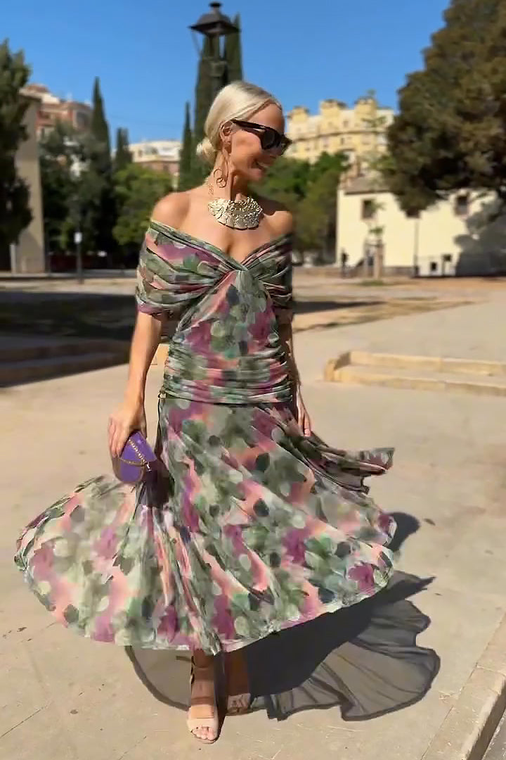 V-neck fantasy maxi special occasions dress for women | Elowen -5