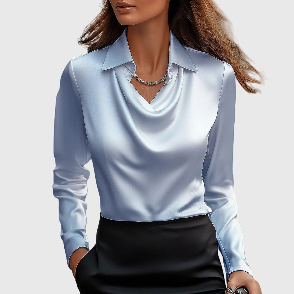 Collar drape blouse for women | Elara -7