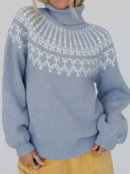 Turtleneck knitted winter sweater for women | Bruna -5