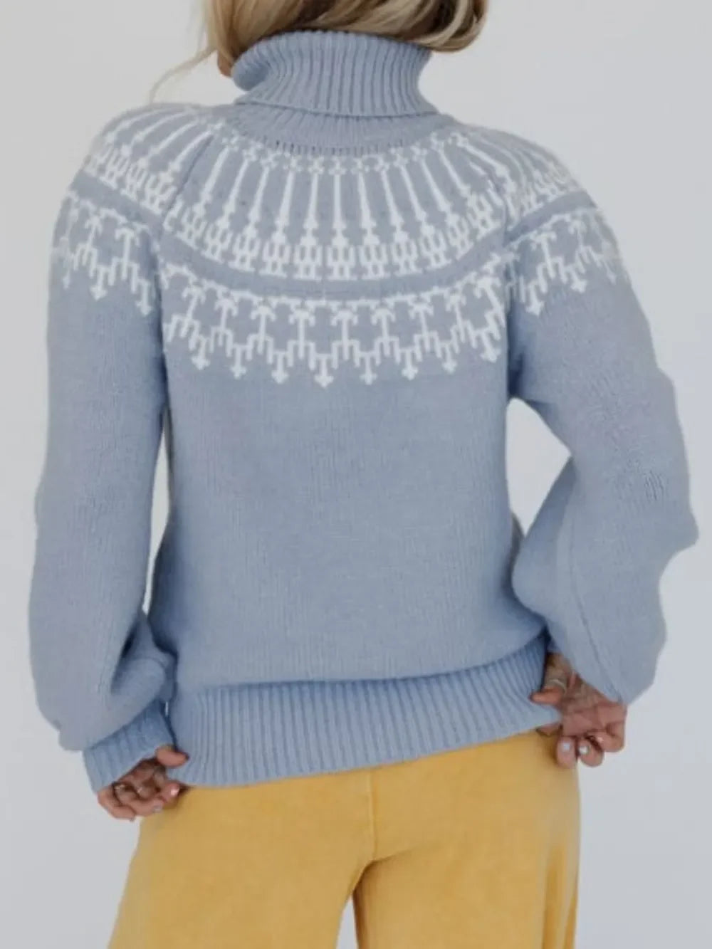Turtleneck knitted winter sweater for women | Bruna -4