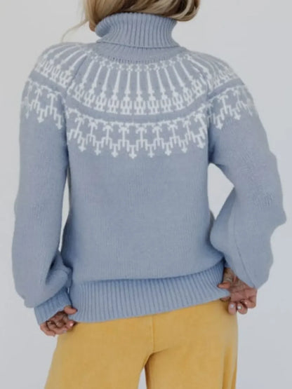 Turtleneck knitted winter sweater for women | Bruna -4