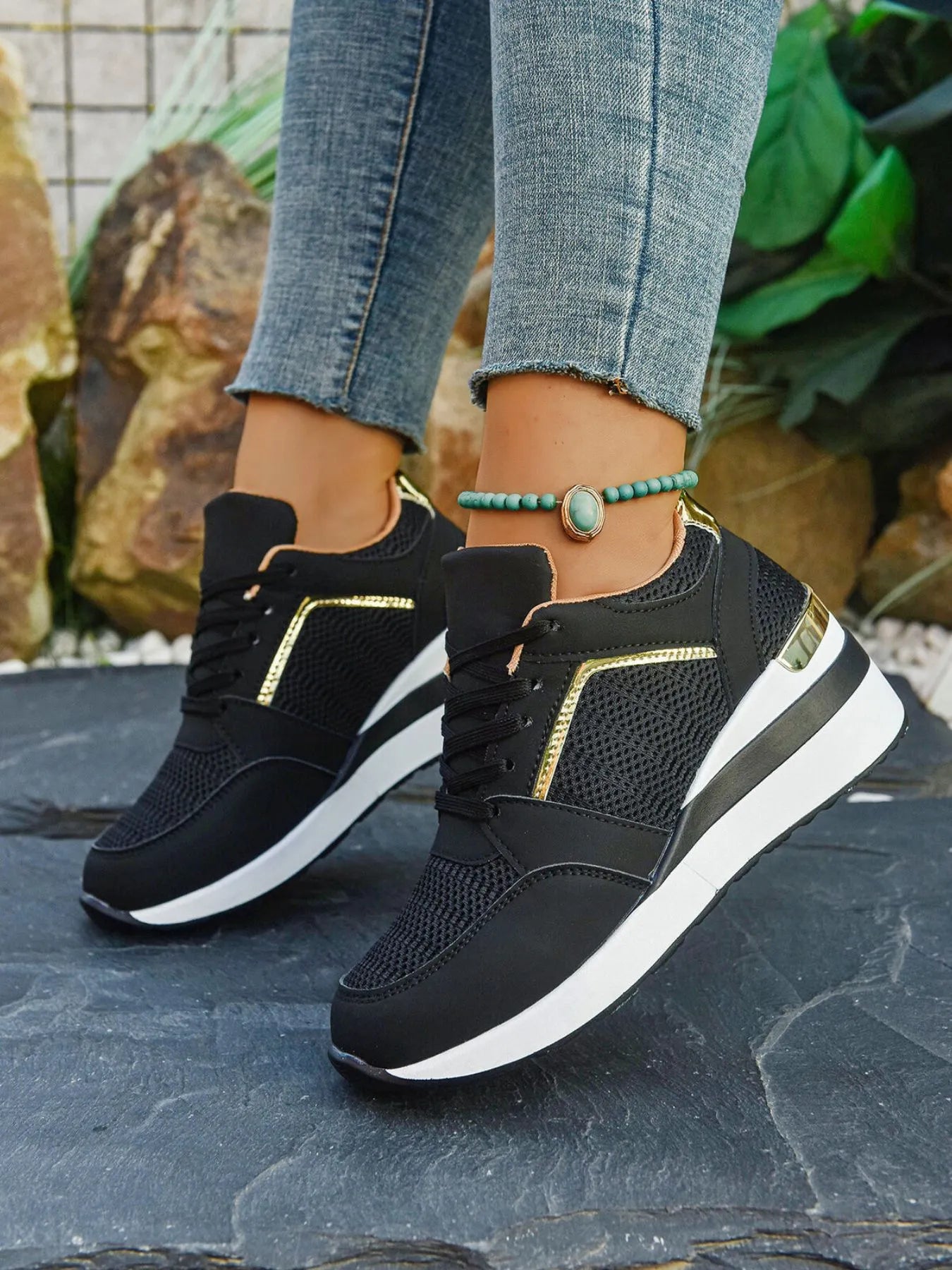 Walking shoes sport mesh breathable sneakers for women | Elune -3