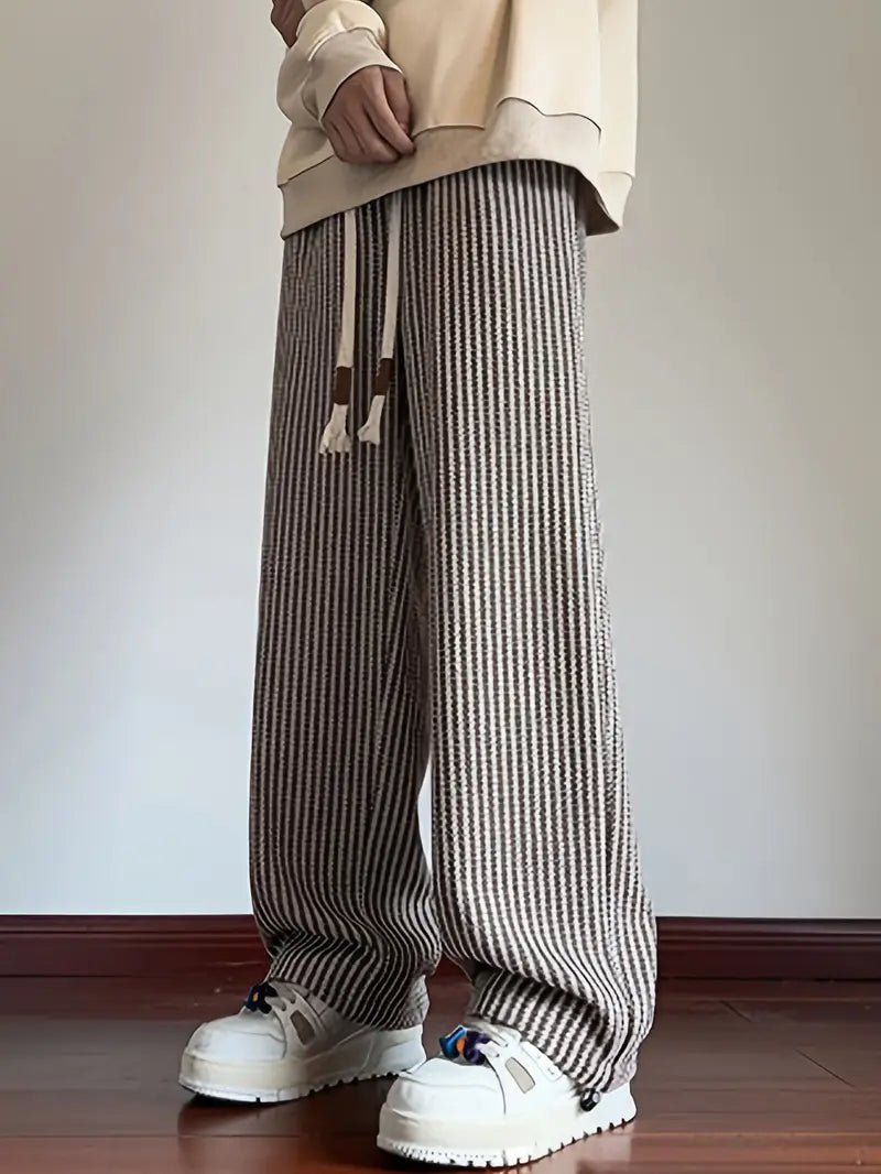 Baggy ribbed drawstring sweatpants for men | Calder -2