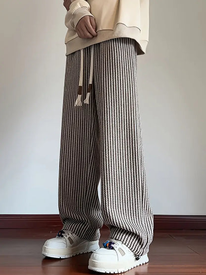Baggy ribbed drawstring sweatpants for men | Calder -2