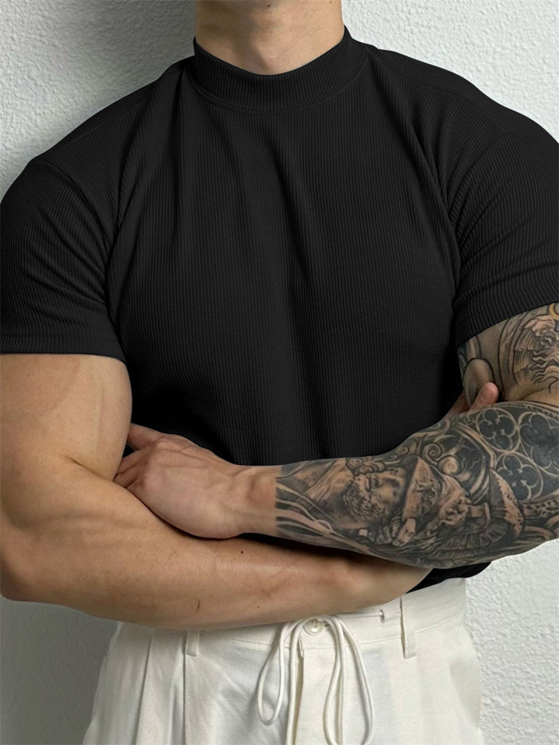 Casual turtleneck t-shirt for men | Garrick -4