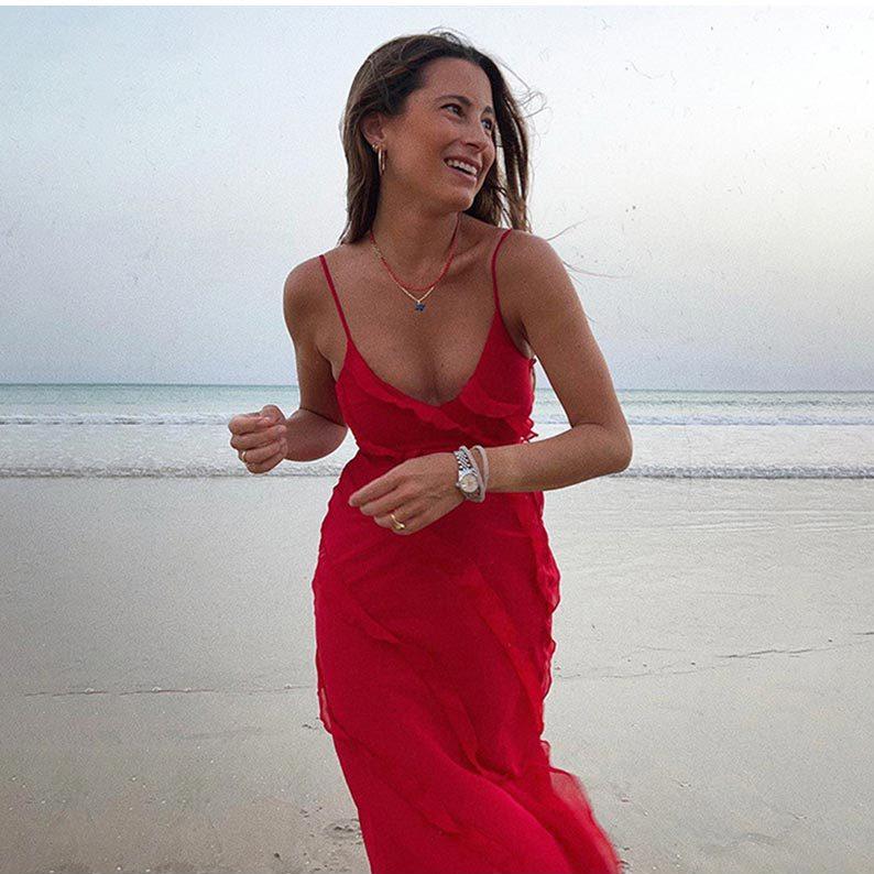 Elegant chiffon dress for women | Valentina -7