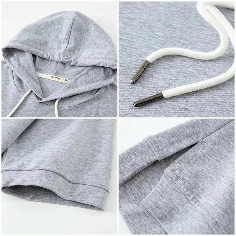 Men’s short-sleeve boxy fit hoodie for women | Arlo -5