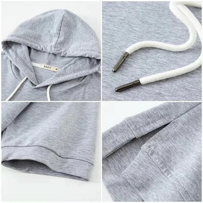 Men’s short-sleeve boxy fit hoodie for women | Arlo -5