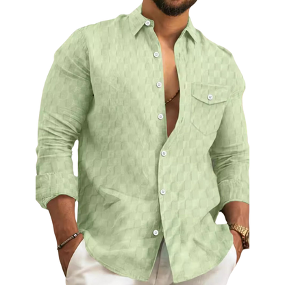 Up textured shirt for men -4