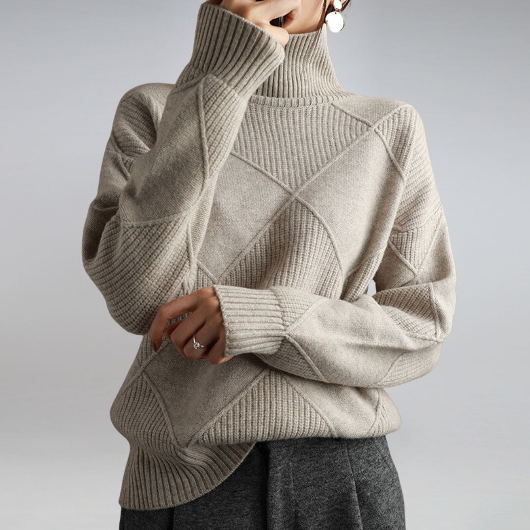 Women’s cashmere sweater turtleneck for women | Myla -3