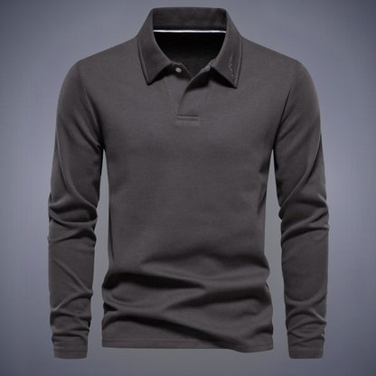 Classic long-sleeve polo for men | Julien -4
