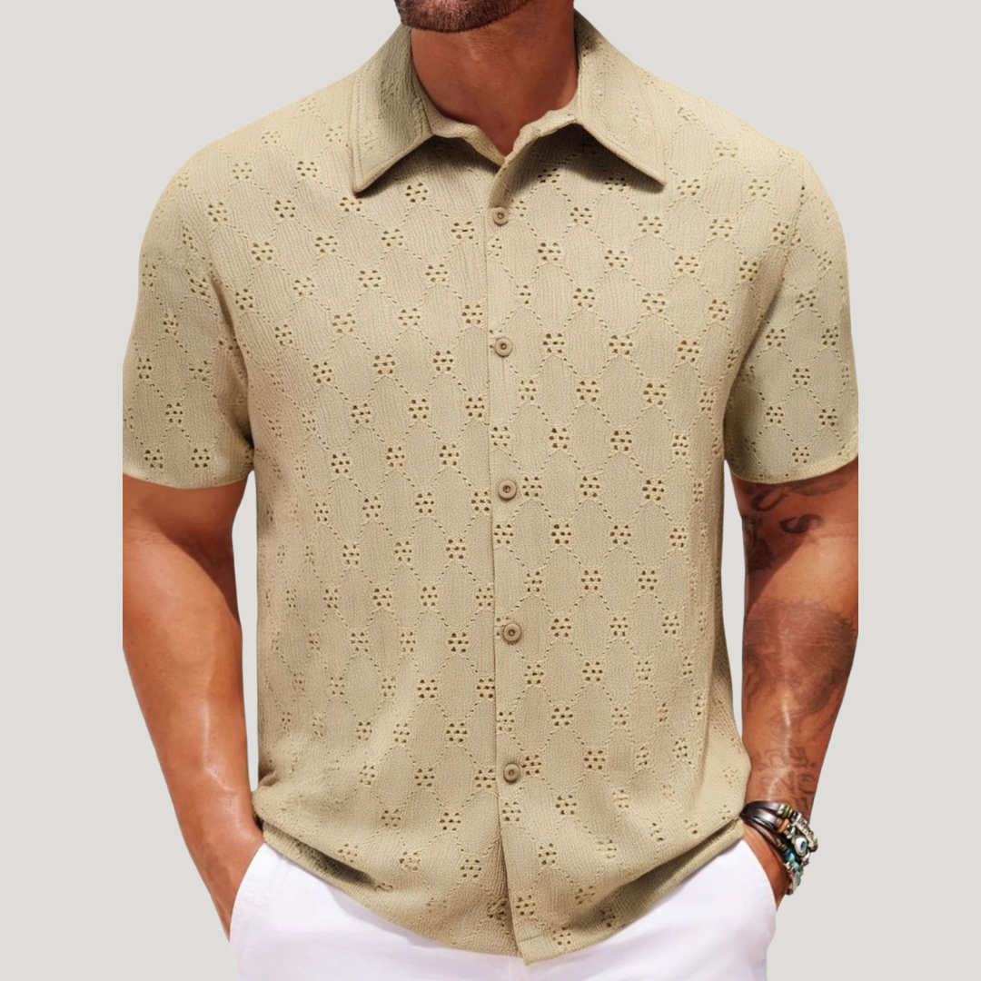 Classic short-sleeve shirt for men -2